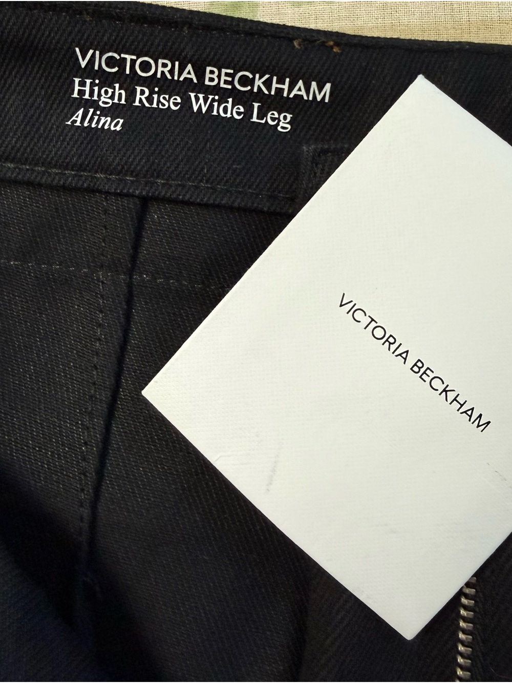 VICTORIA BECKHAM Black High-Rise Wide Leg Jeans NWT - Picture 7 of 9